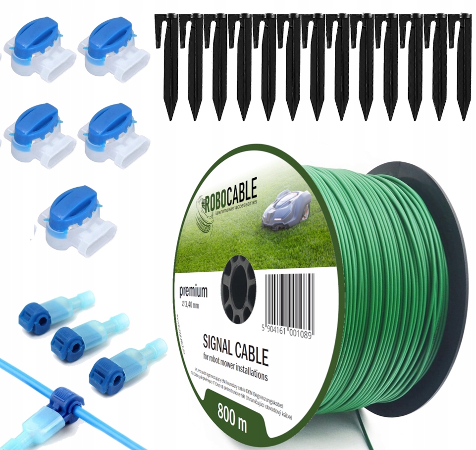 Kábel Obmedzovací kábel pre kosačku Sada 800 m Špendlíky Robocable 3,4 mm