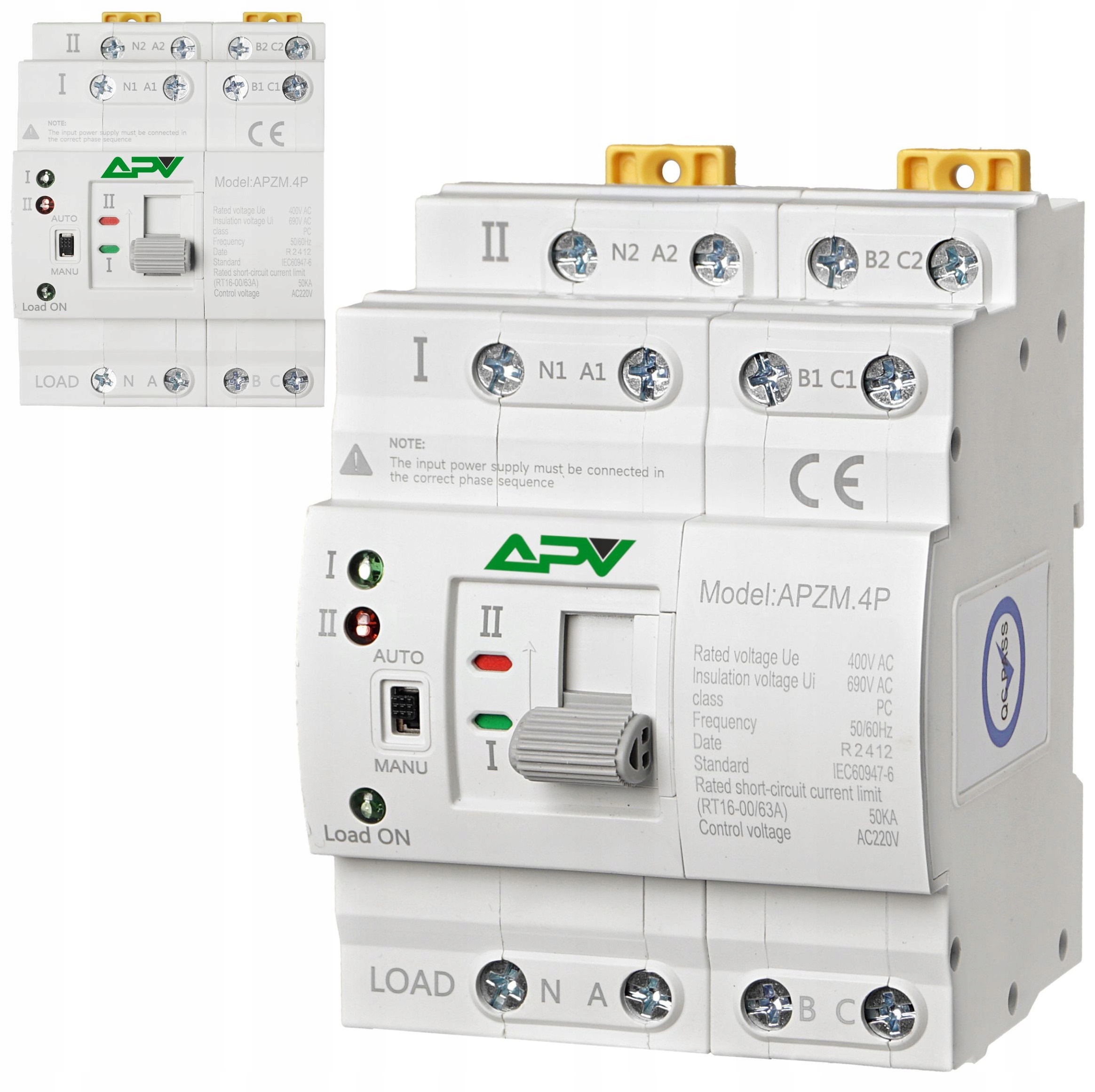 Automatyczny Przełącznik Zasilania 32A 4P Fotowoltaika Sieć Agregat 3-Faz