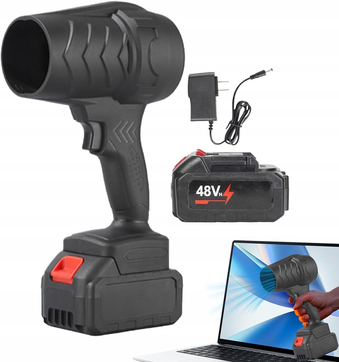 Přenosná Foukač Automobilová – Ruční Sušička Automobilová Se 2 Akumulátor