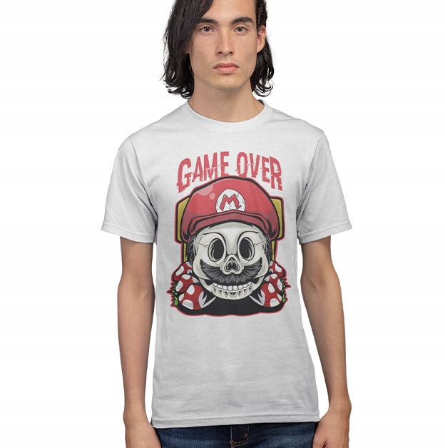 KOSZULKA HORROR/ROCK MARIO GAME OVER