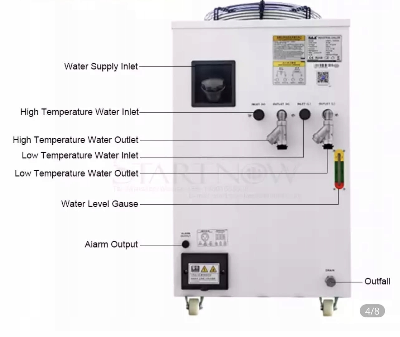 Chiller HL-2000-QG2/2, chłodnica wody Moc 2000 W