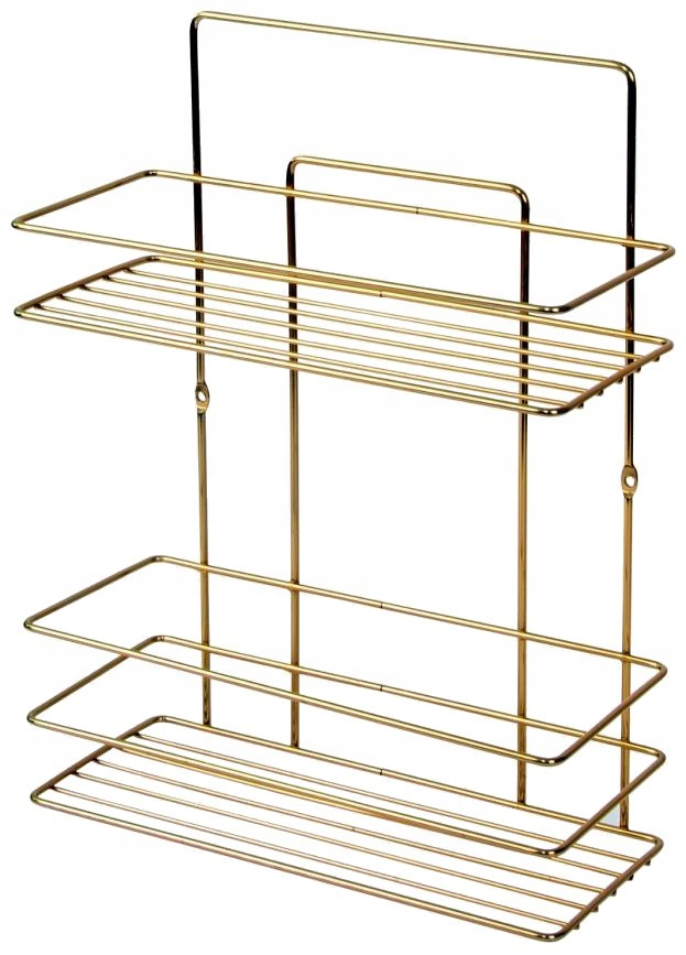 

Półka Łazienkowa/kuchenna 2-POZ Stal Kolor Złoty