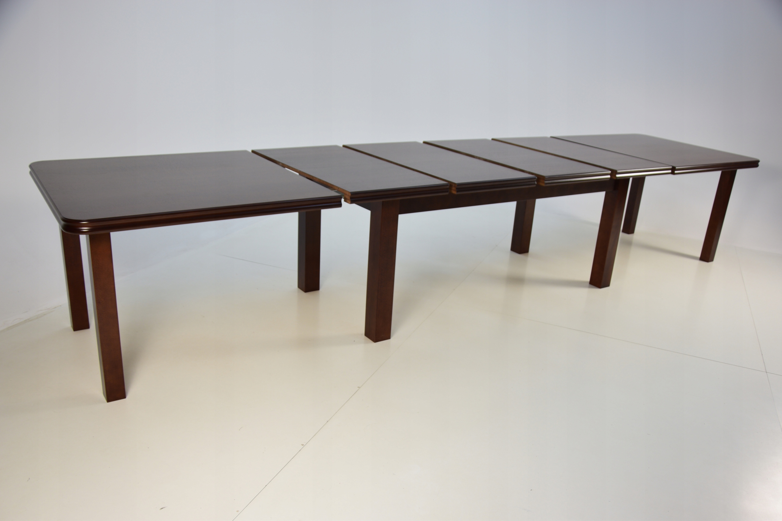 Piękny duży stół PODWÓJNE NOGI 100x200/400 ORZECH Szerokość mebla 100 cm