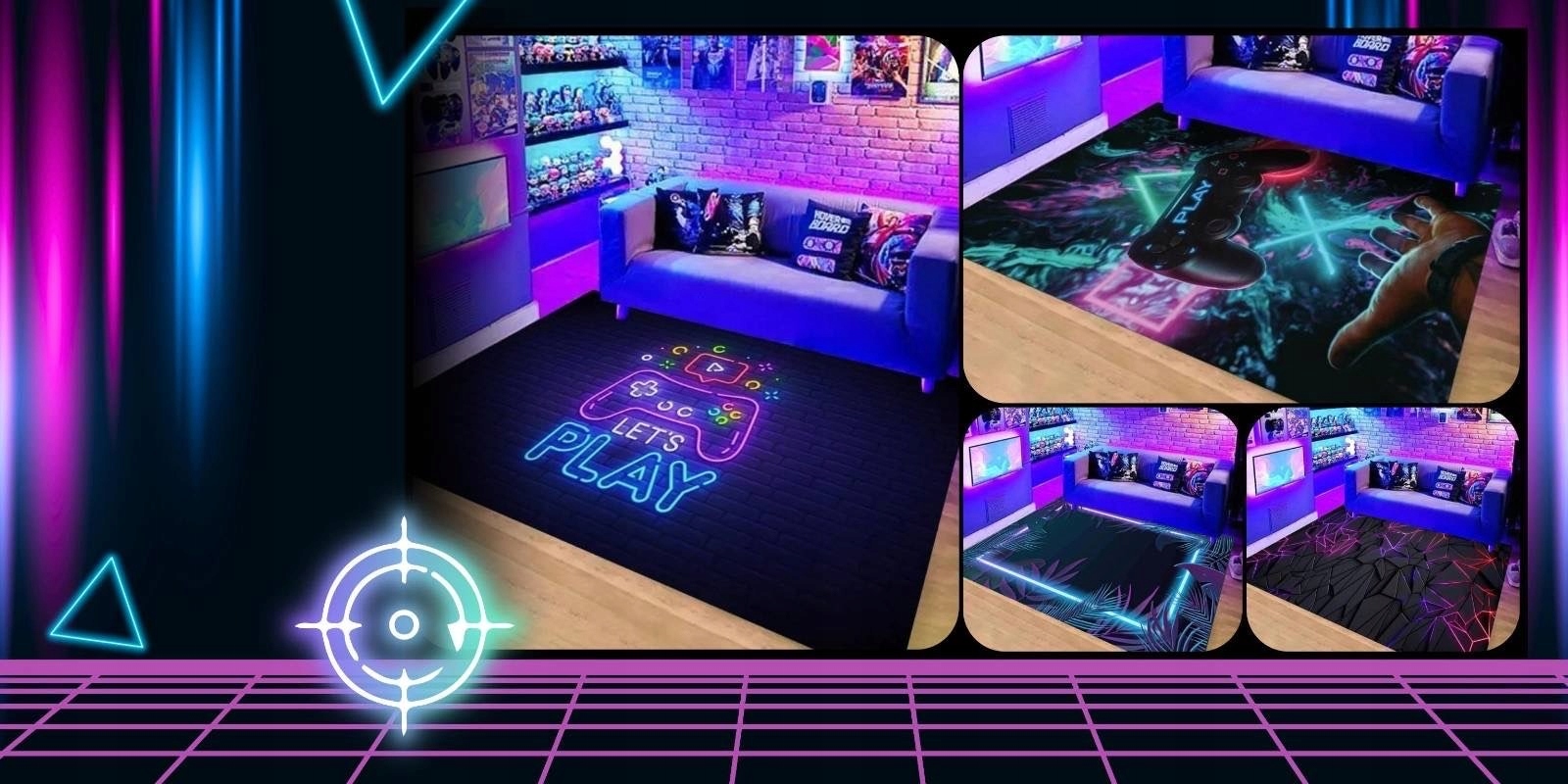 NOWOCZESNY DYWAN GAMINGOWY DLA GRACZY PAD 120x160 Marka bez marki