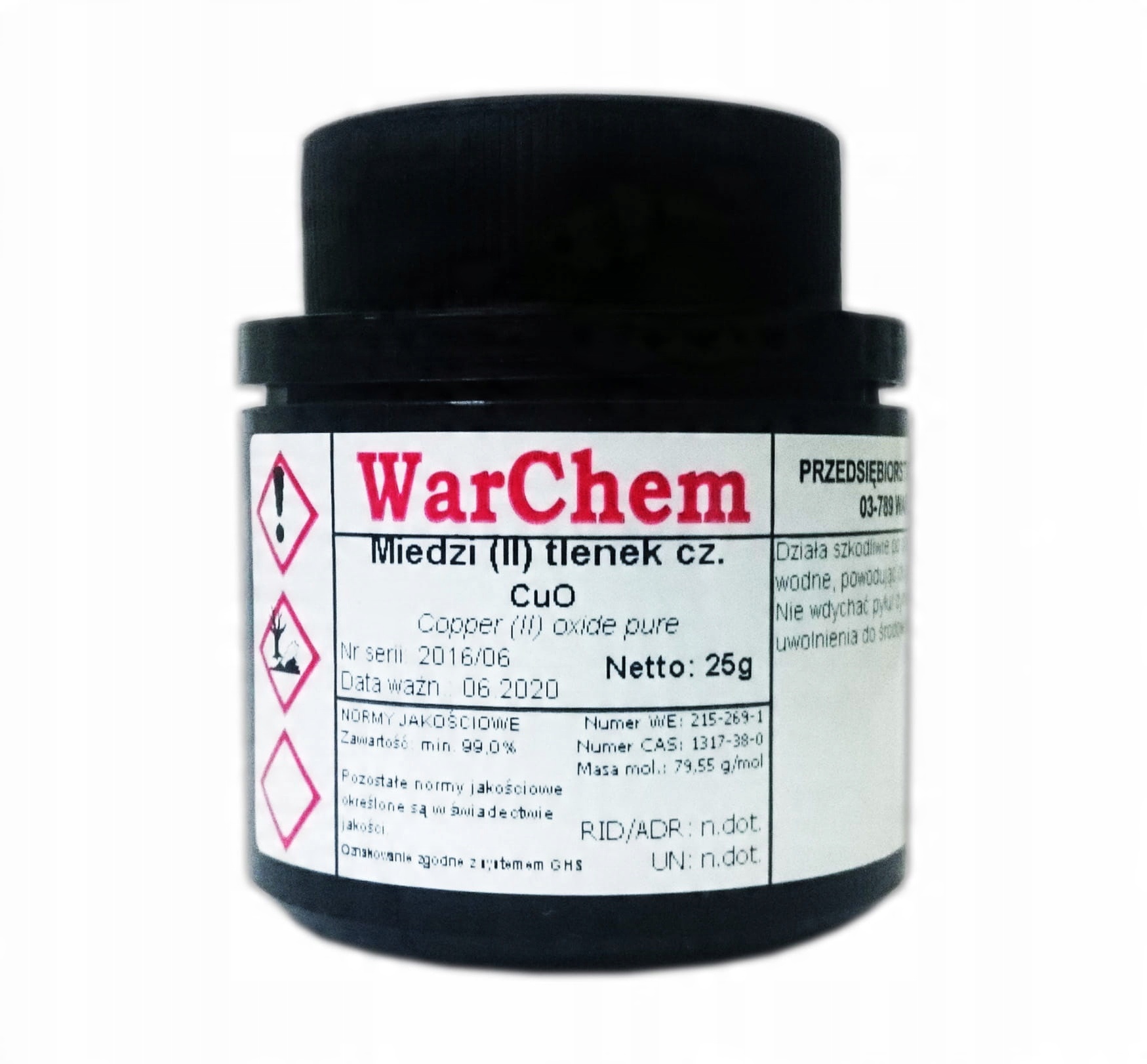 

Tlenek Miedzi (II) 25g Warchem [48332]