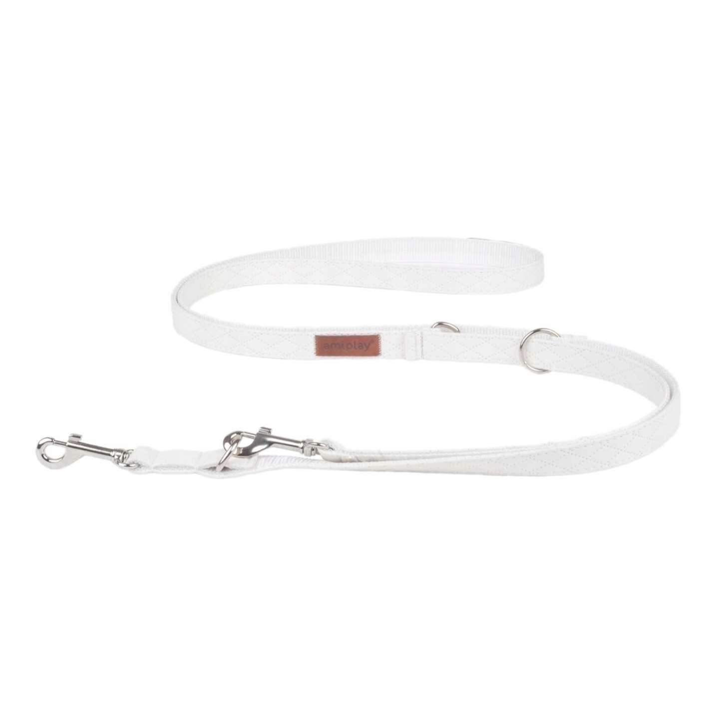 

AmiPlay Smycz 6w1 Cambridge Skóra L 2m/2cm Biały