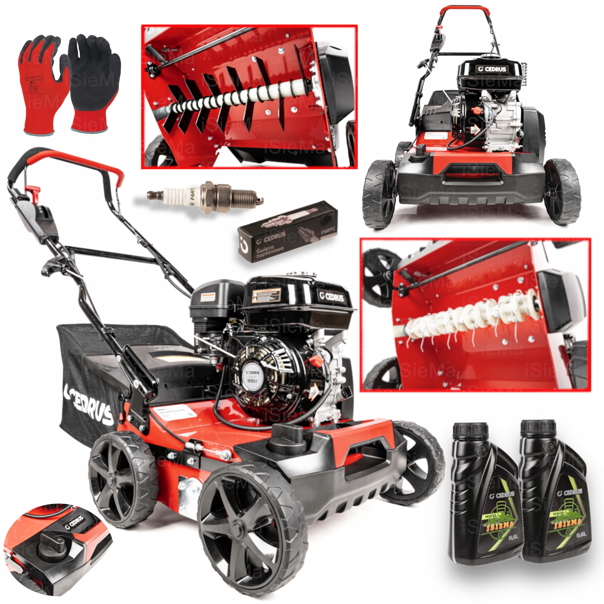 Wertykulator spalinowy Aerator Cedrus WR01 2-wałki Zestaw XXL