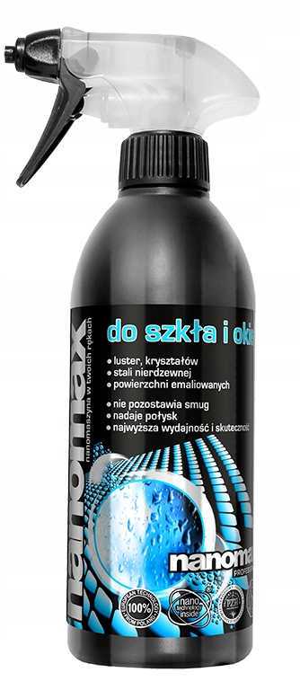 NANOMAX PROFESSIONAL PŁYN DO MYCIA SZYB OKIEN I LUSTER - 0,5L