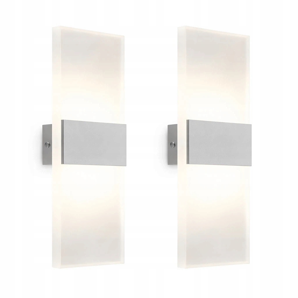 2KS Vnitřní Nástěnná Lampa Led Moderní 12W 6000K bílá