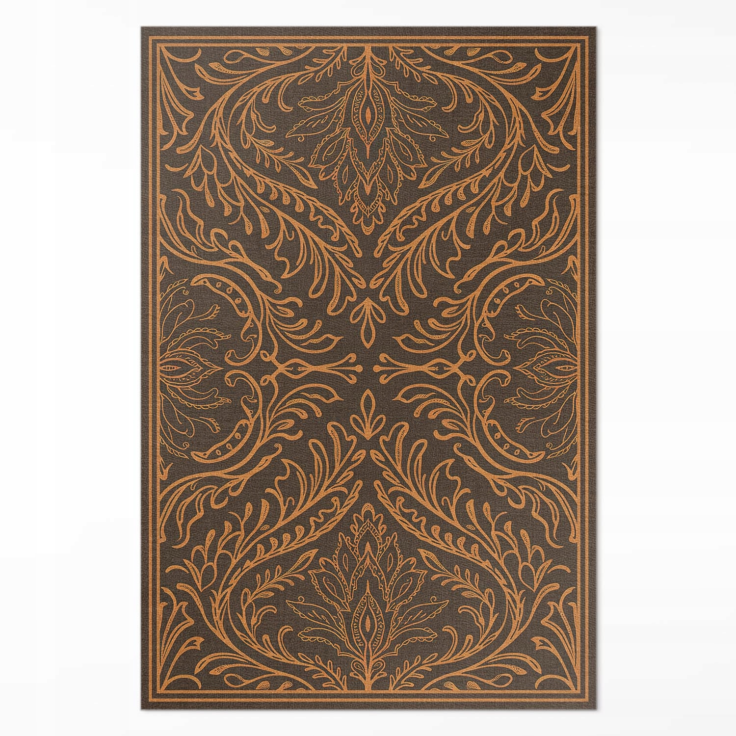 Koberec Vinyl Do Obývačky 150 x 225 cm Rastlinný lineárny ornament Vintage secesia