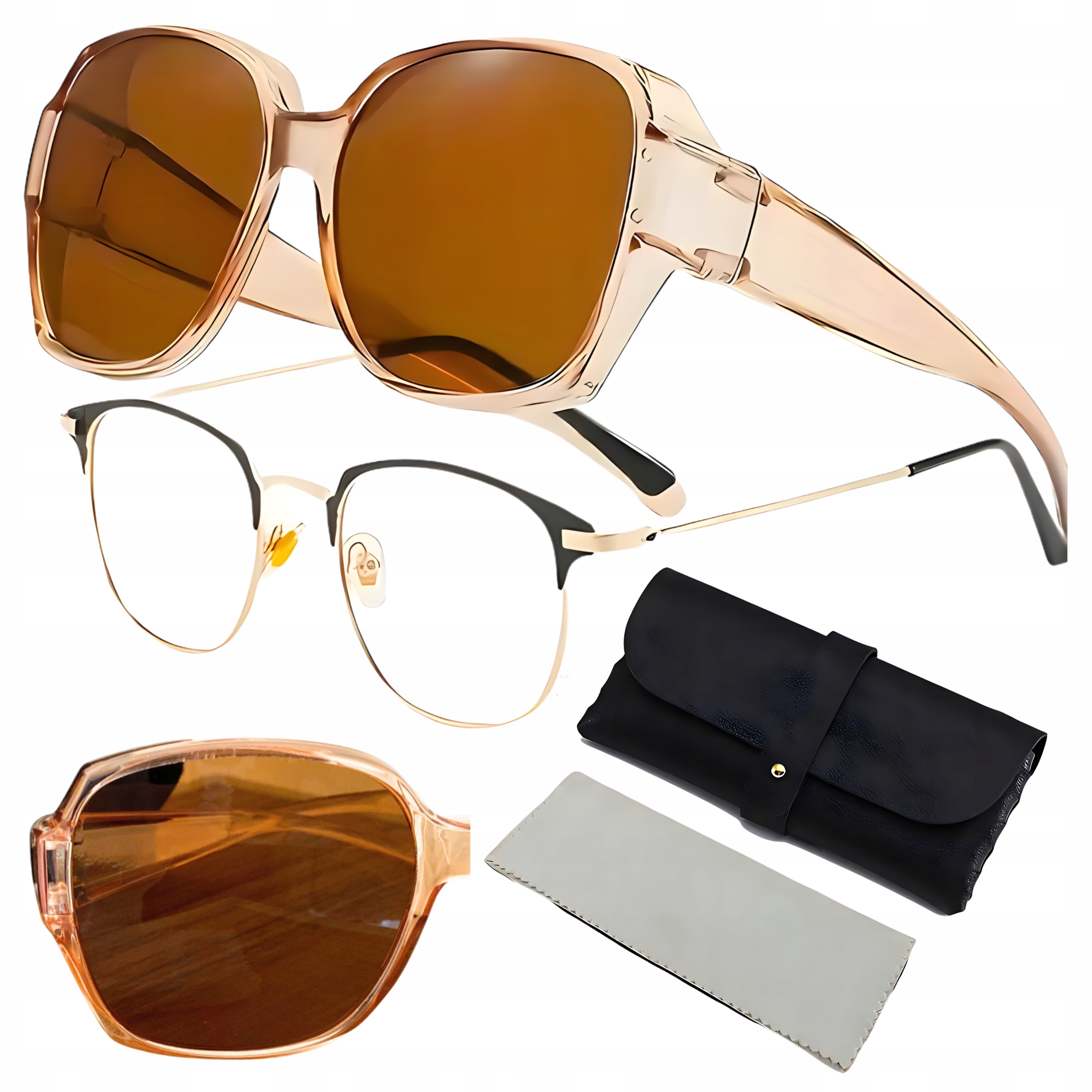 Nakładki Przeciwsłoneczne Polaryzacja Na Okulary Korekcyjne Damskie UV400