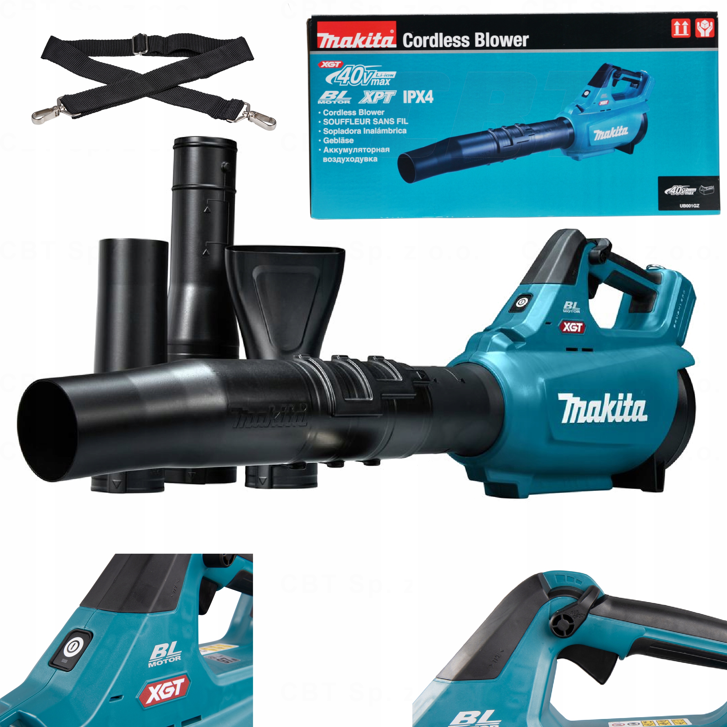 Wydajna Dmuchawa Akumulatorowa Do Liści 40V Xgt Mocna Ogrodowa Turbo Dysze