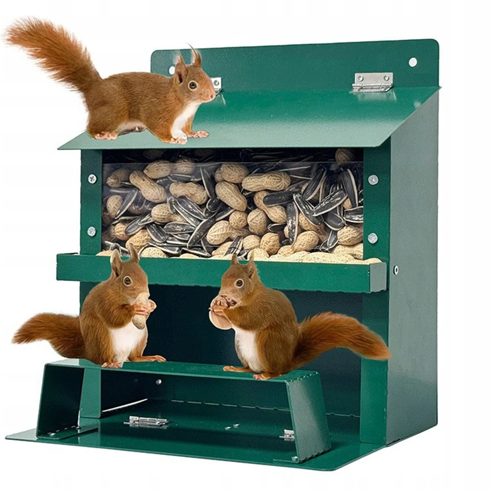 Levně Krmítko Pro Veverky Kovové Průhledný, Nádoba 22.5 X 18.5 X 23 CM