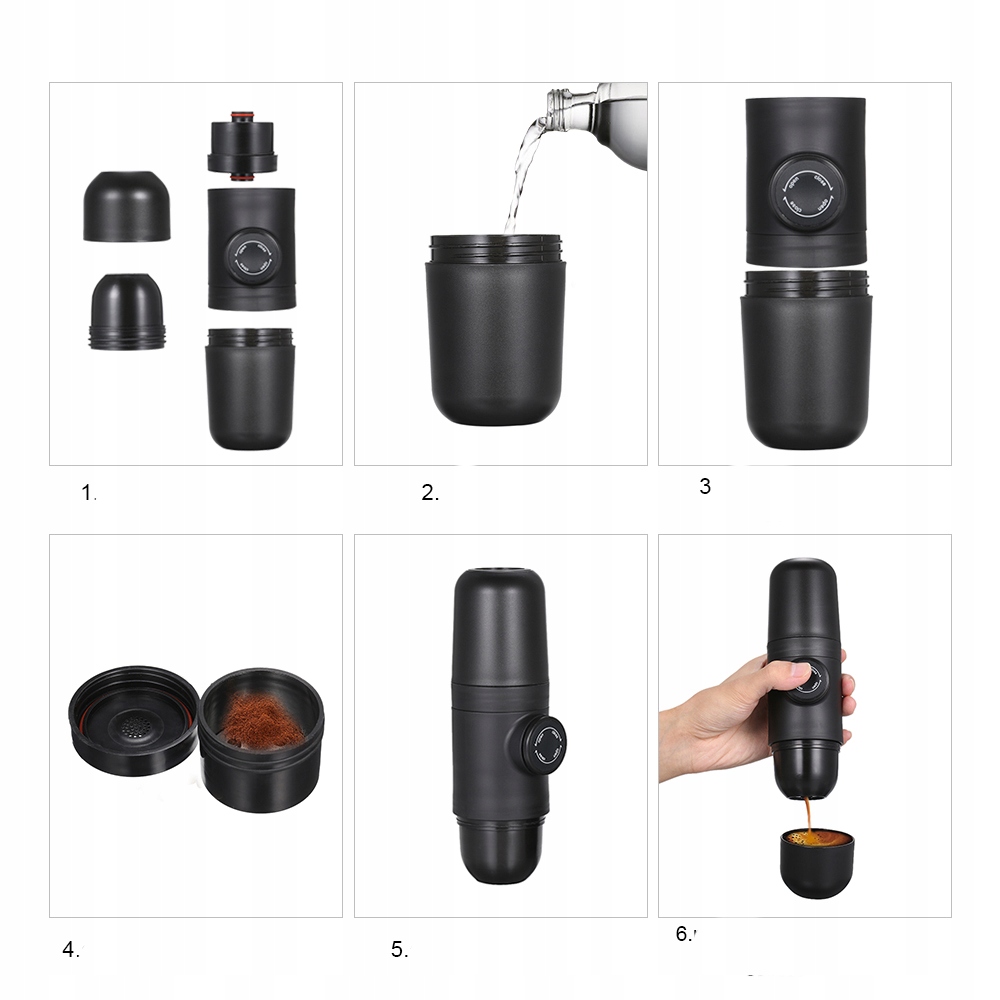 PRZENOŚNY EKSPRES DO KAWY STEROWANY RĘCZNIE MINI Marka inna