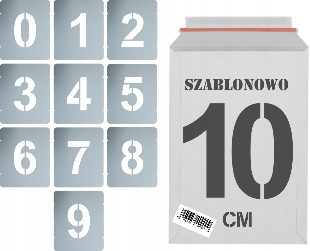 

Szablony malarskie wielorazowe Cyfry 10cm zestaw