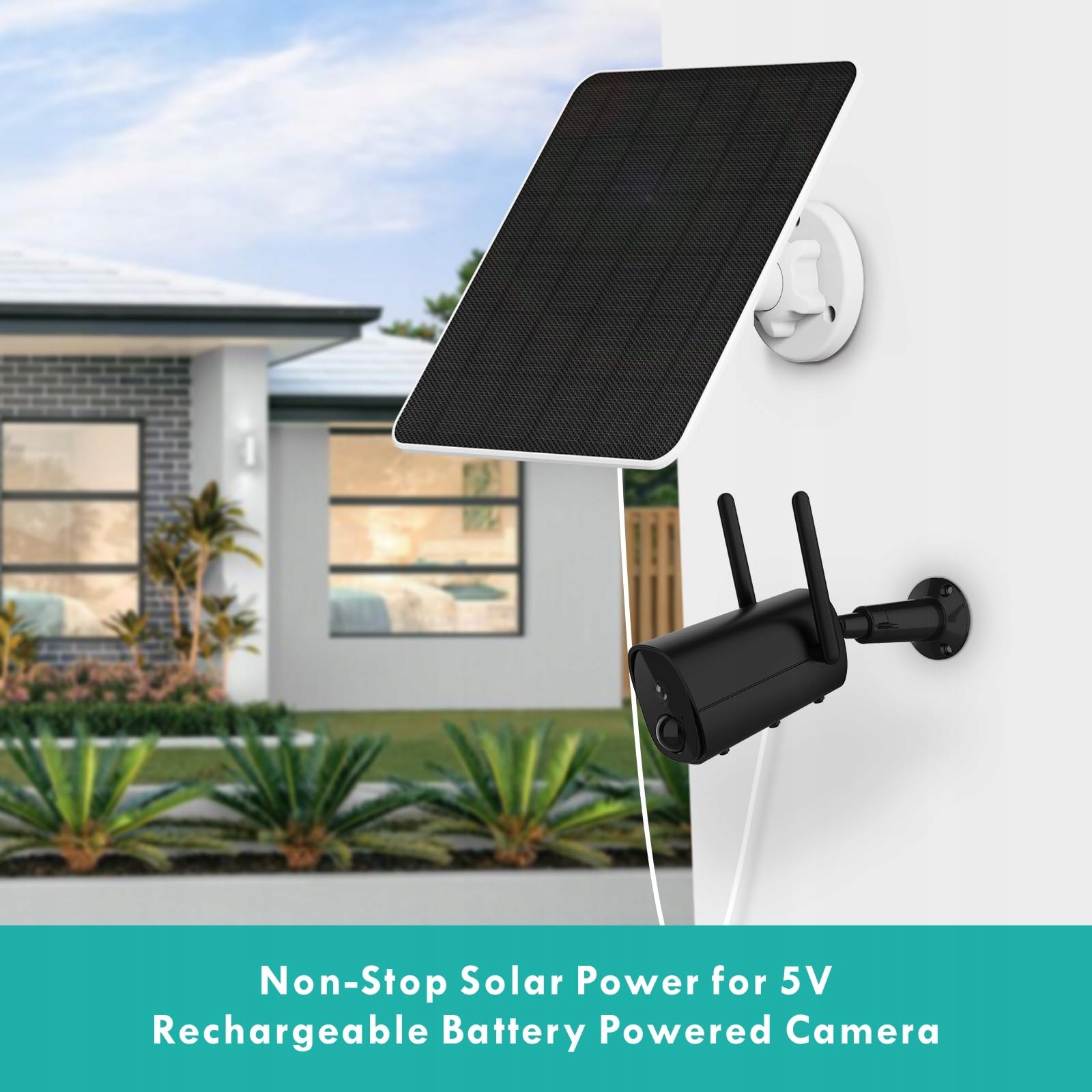 SOLARPANEL Do Kamer Zewnętrznych 6W USB Kompatybilny Z DC 5V — miniatura 4