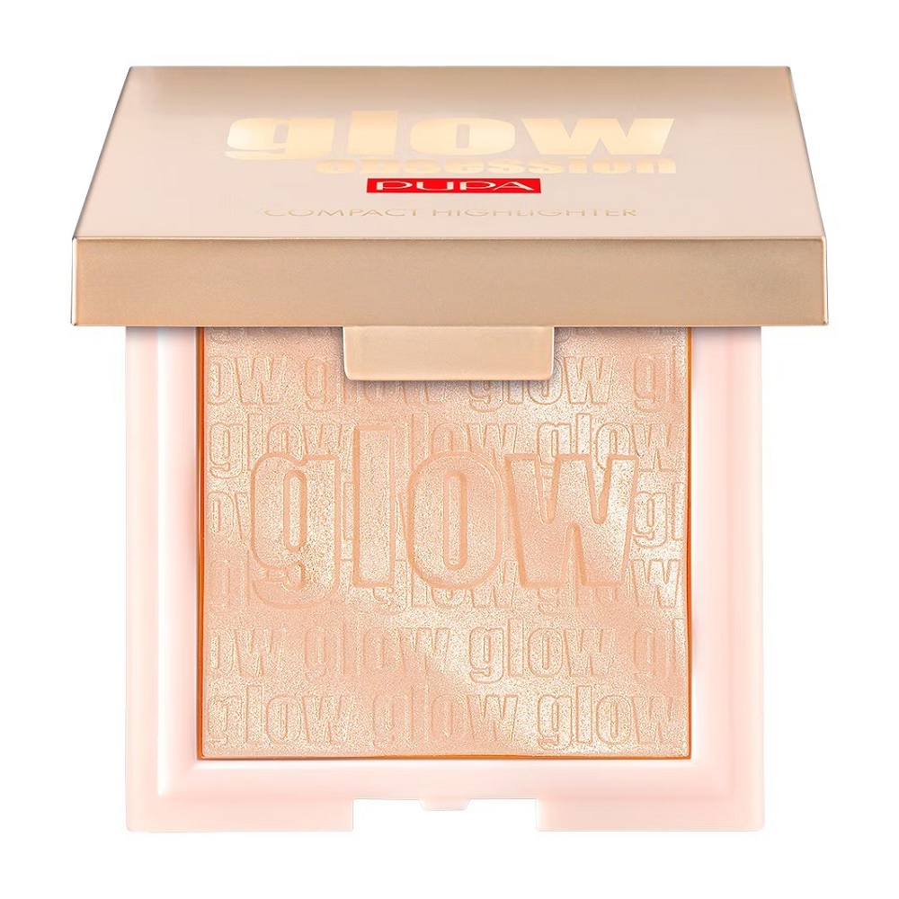 Pupa Milano Glow Obsession Rozjasňovač v kompaktu 100 Light Gold, 6 g