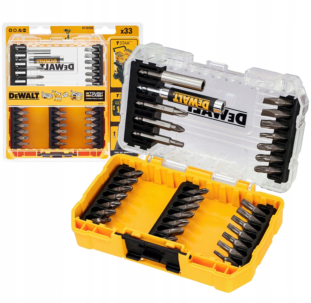 

Zestaw bitów uchwytów 33 szt. 1/4' DeWALT DT70709