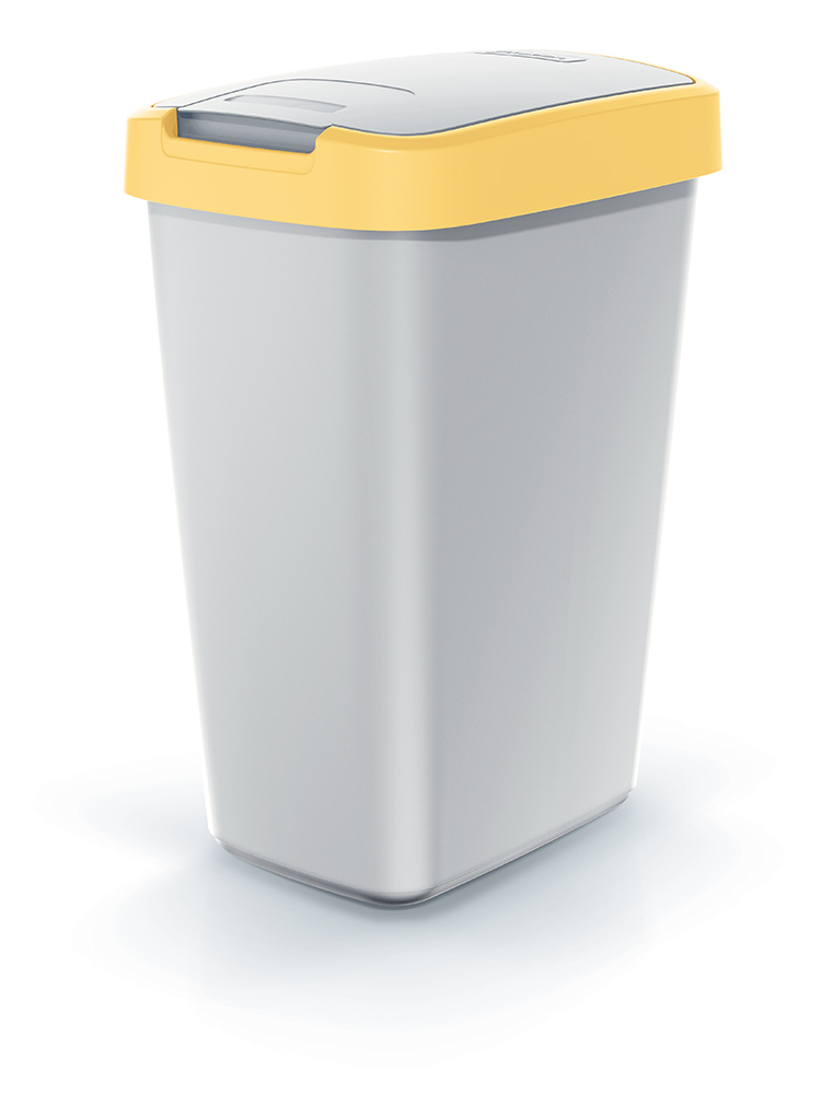 Levně Odpadkový koš 25L Compacta Q světle žlutý Popelavý