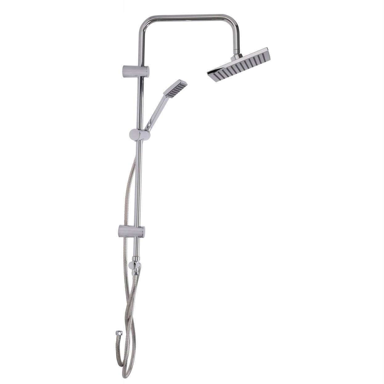 Sprchová Stĺpka S Dažďovou Súpravou Strieborná Nerezová Oceľ 150 CM 20X20 CM