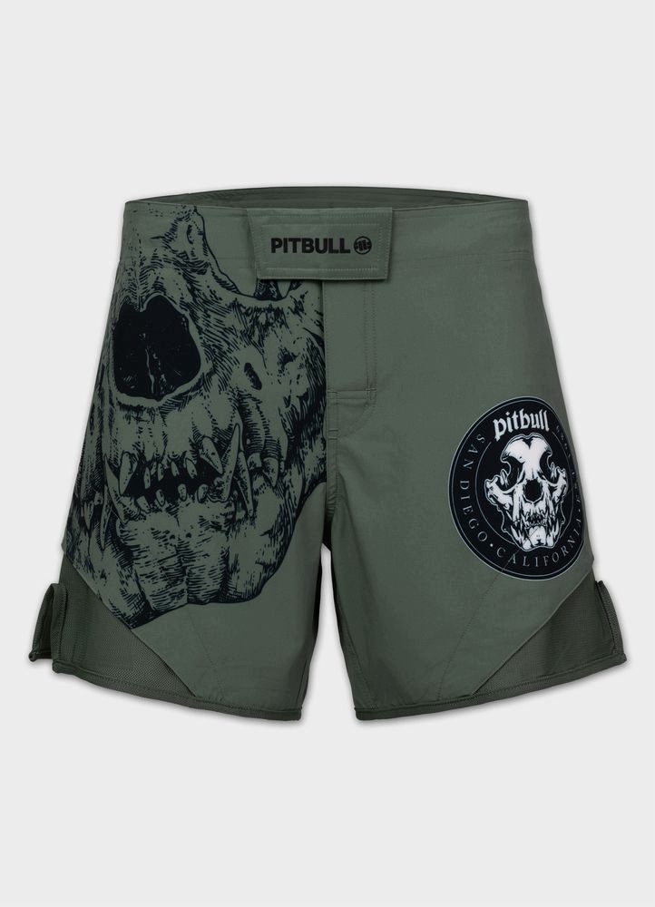 Męskie spodenki treningowe Pitbull szorty sportowe Jet Mesh Skull Logo