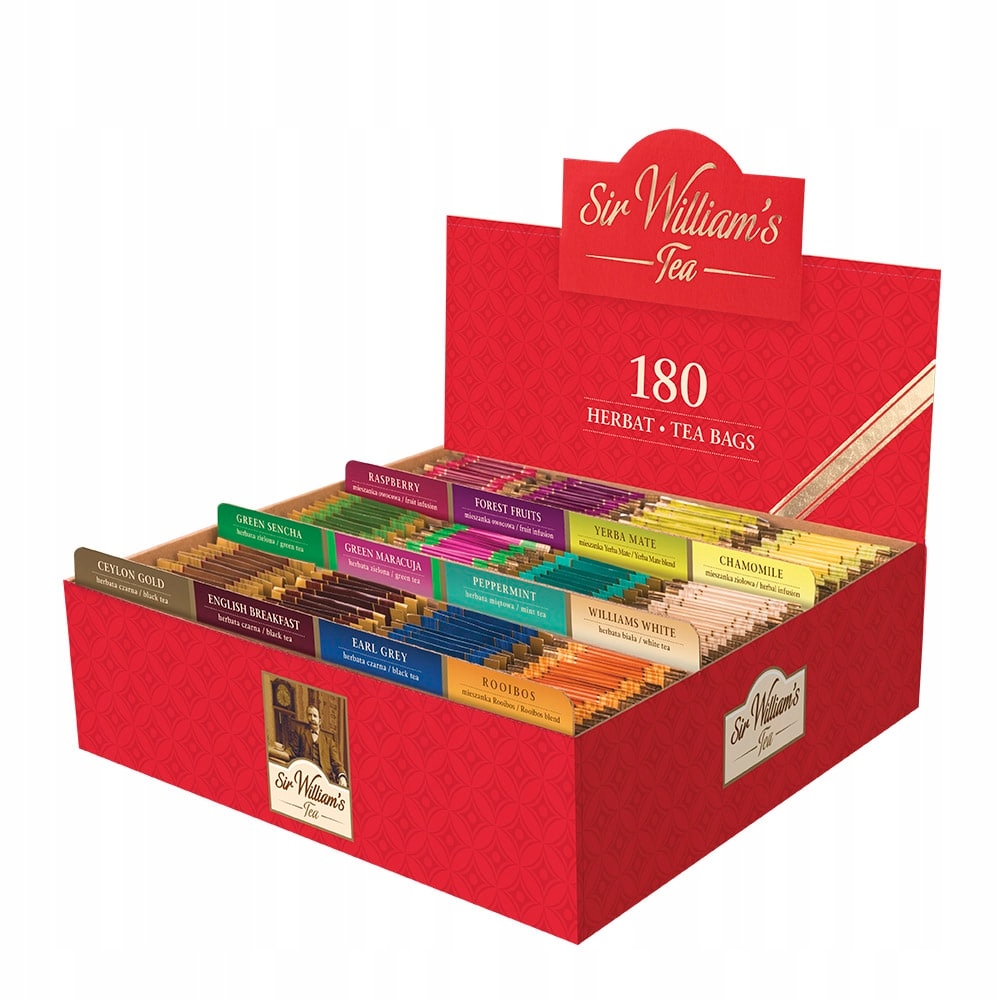 Zestaw Herbat Sir Williams Tekturowy 180 Saszetek