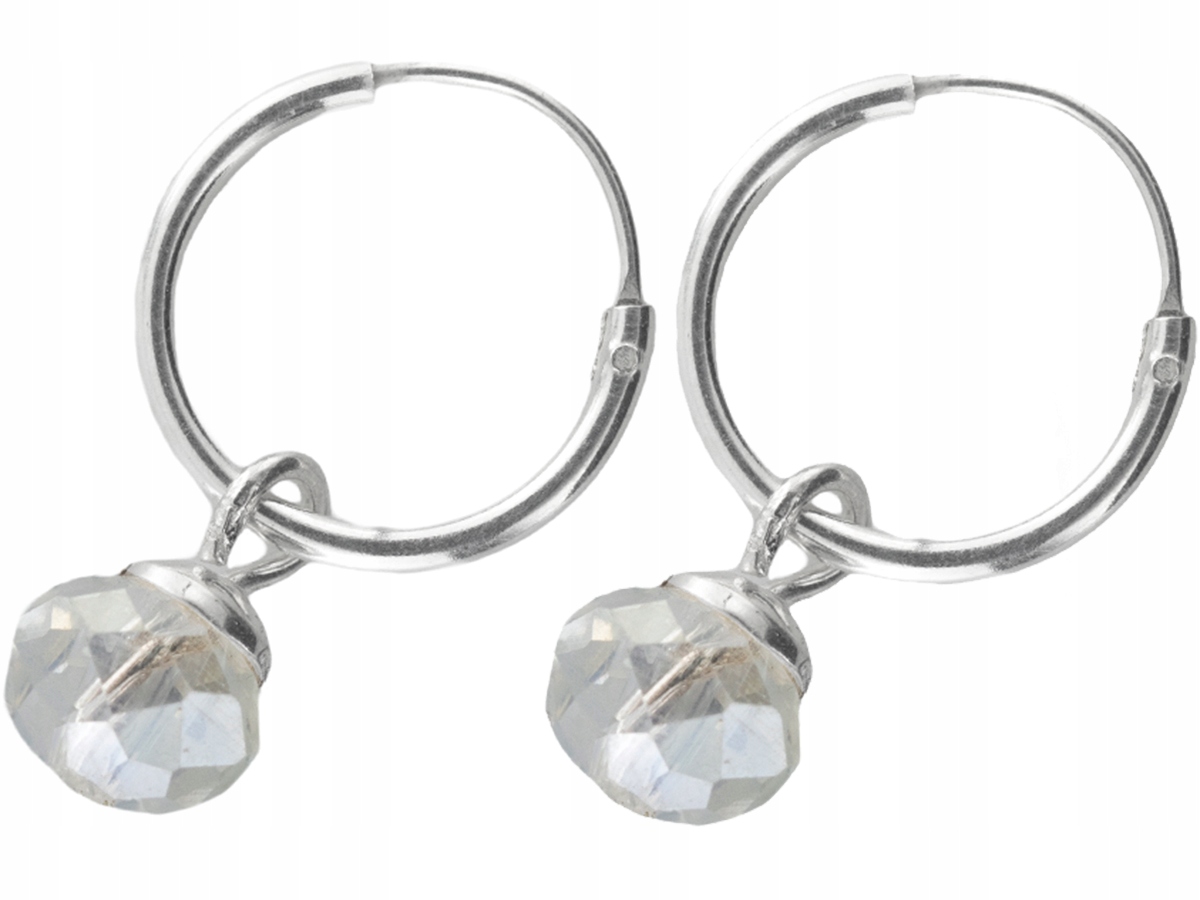 

Versil kolczyki koła 10 mm kulki szkło Srebro