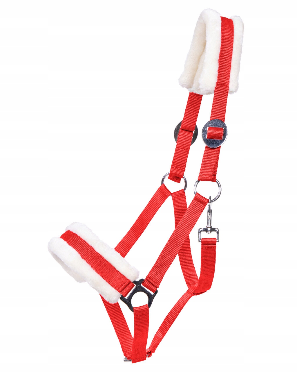 Kantar z futerkiem QHP Cali Czerwony/Bright Red Mini-Shetty