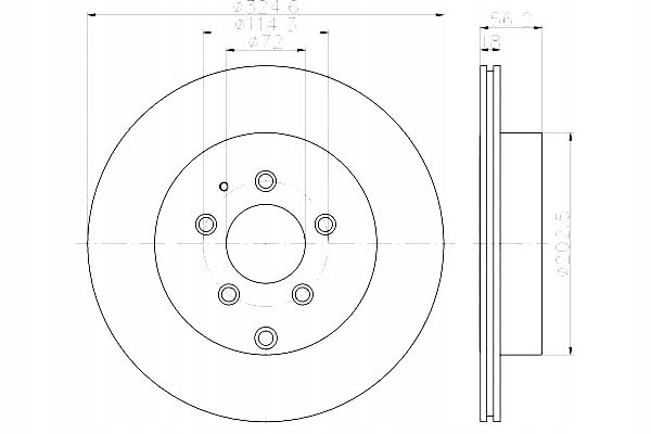 HELLA КОМПЛЕКТ ДИСК ГАЛЬМІВНИХ L23226251c L232262