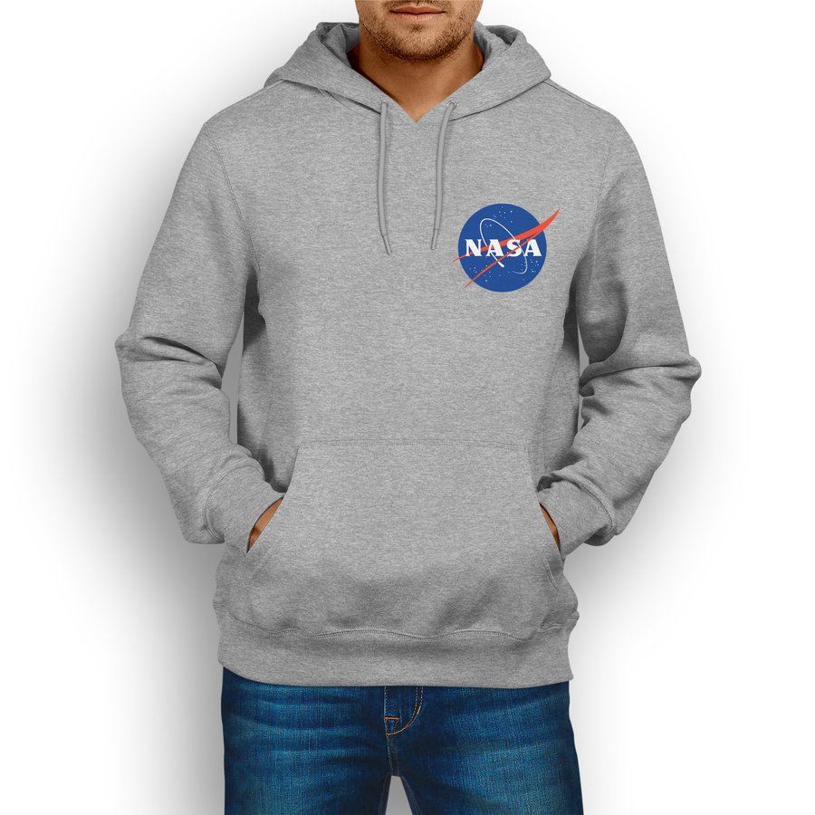 

Bluza dresowa z kapturem Nasa męska szara 2XL