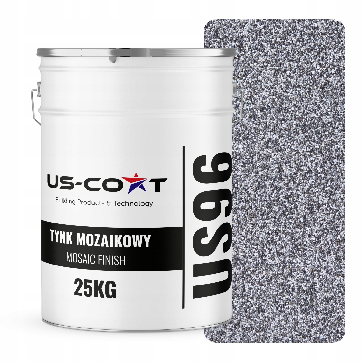 Mozaiková Omítka Mozaika 25 Kg Černo Stříbrná M13 Ozdobná Pryskyřičná Fasáda