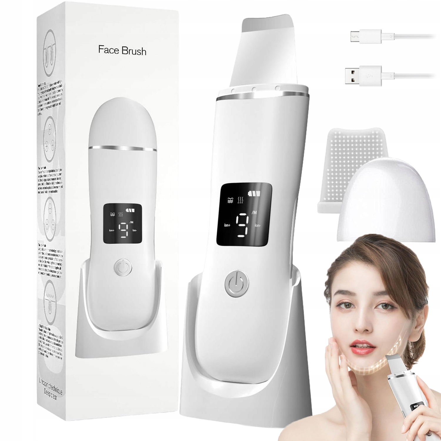 Bezdrátový Kavitační Peeling Na Obličej 4V1 S Iontoforézou A Hladkou Pokožkou