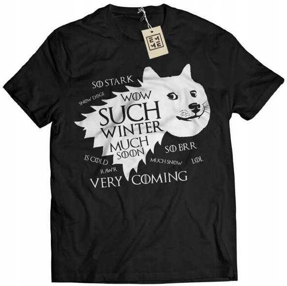 

Koszulka Doge Such Winter Gra o Tron Got XL