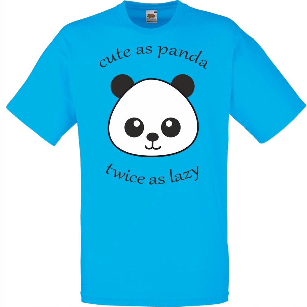 

Koszulka zabawna panda prezent S lazurowa