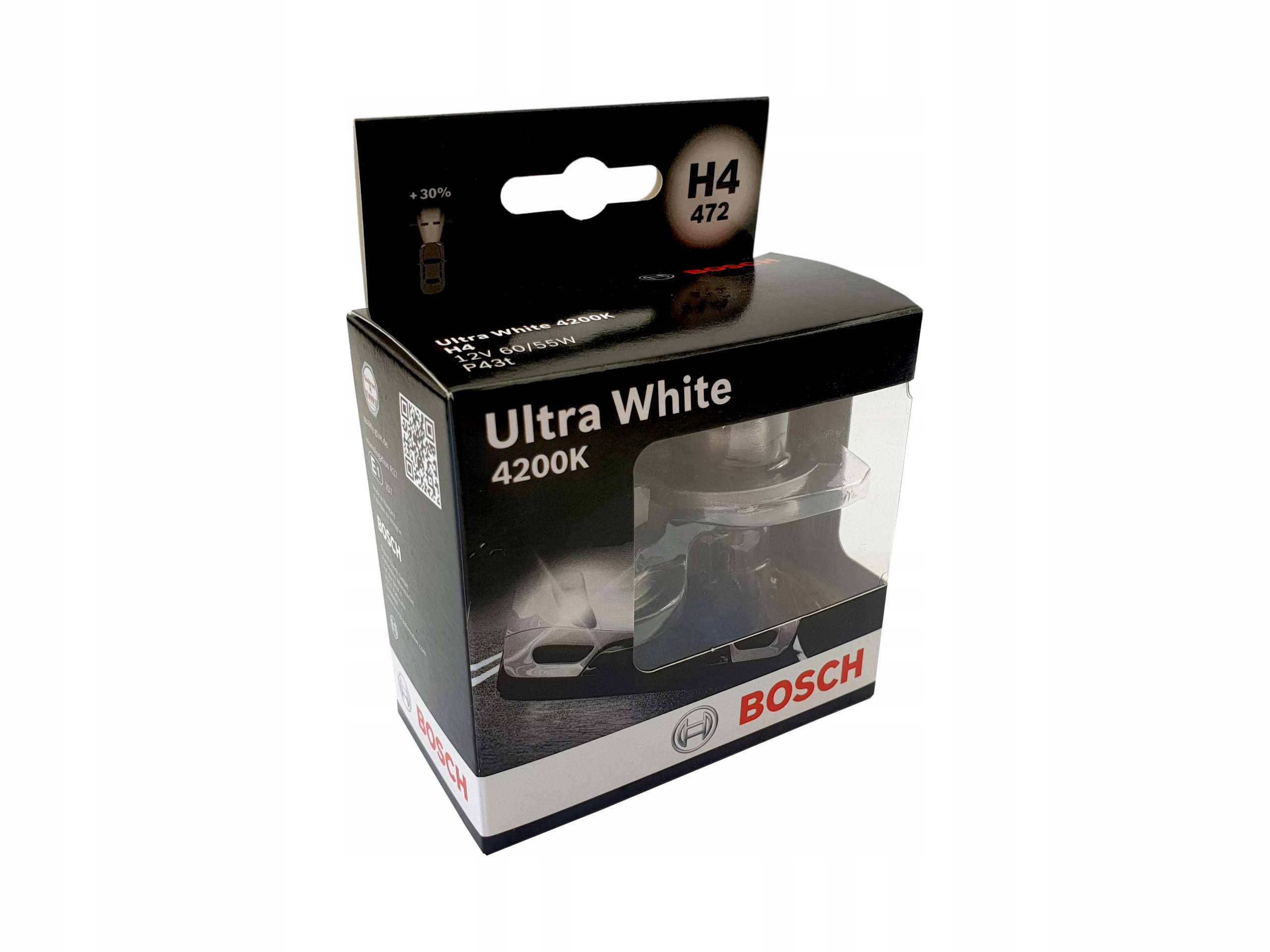

Żarówki H4 Ultra White +30% 4200K 12V 60/55W Duo