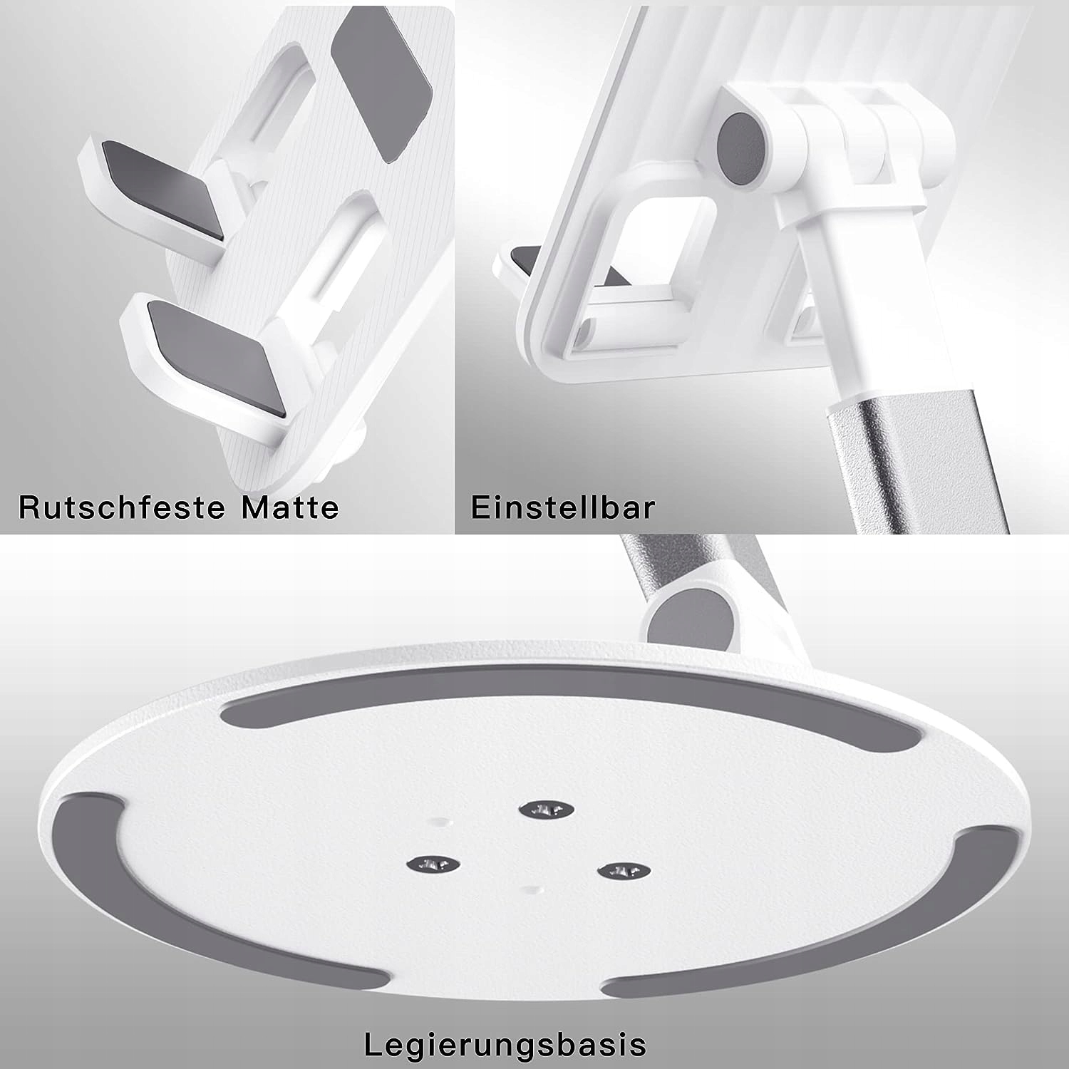 PODSTAWKA STOJAK TELEFON REGULOWANY SKŁADANY BIAŁY Marka Inna