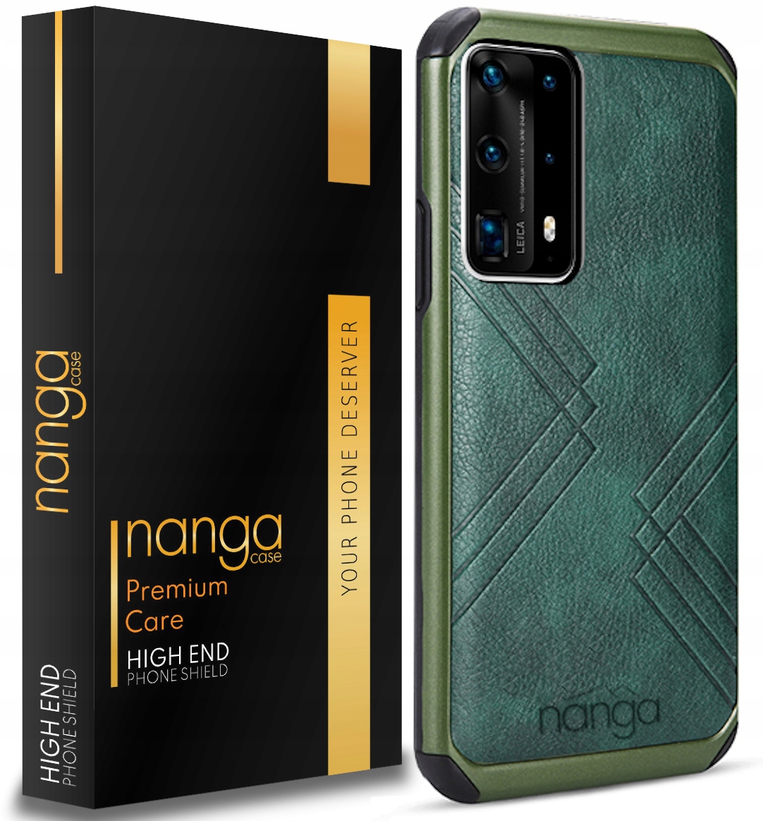 

Etui Skóra Pancerne Biznes Do Huawei P40 Pro Zielo