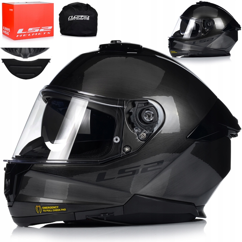 KASK MOTOCYKLOWY LS2 FF808 STREAM II JEANS KEVLAR SYSTEM PINLOCK + BLENDA