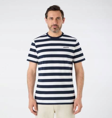 KOSZULKA MĘSKA MUSTO CLASSIC STRIPED SS 85011 597 Rozmiar XL