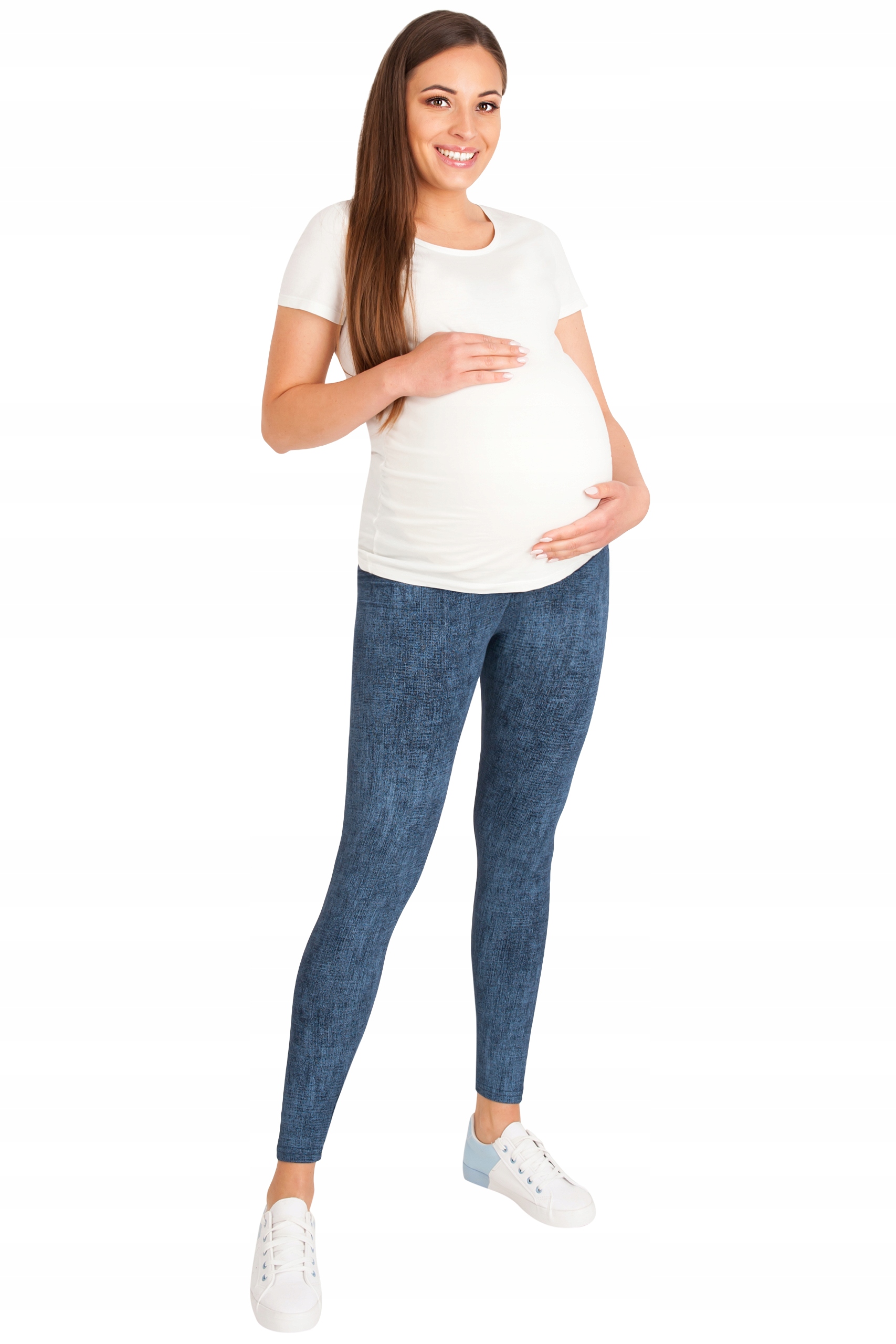 LEGGINSY CIĄŻOWE GETRY ROZM S LEGGINSY Z PANELEM Marka Przyszla mama