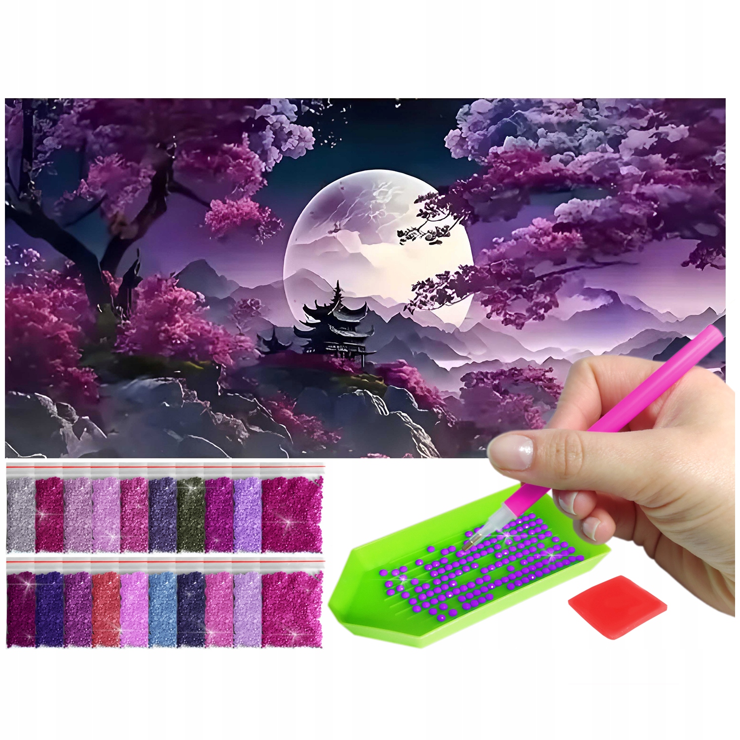 Diamantová výšivka Diamond Painting 5D B.duży 40x80cm