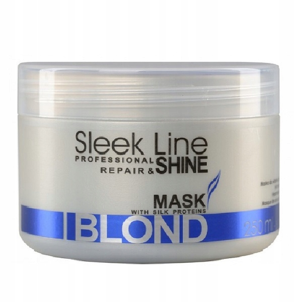 Stapiz Maska Blond Sleek Line niebieska 250ml 8969863011 - Allegro.pl