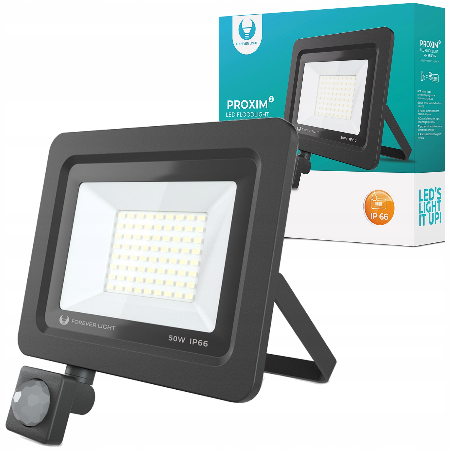 

Naświetlacz Lampa Led 50W Czujnik Ruchu Zmierzchu