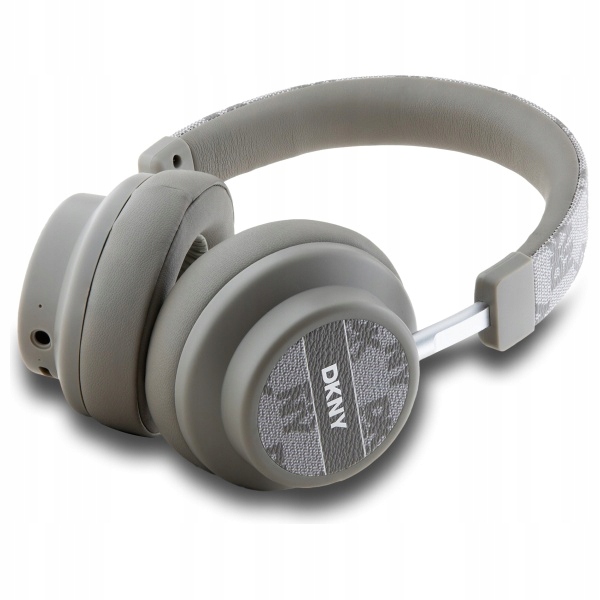 Dkny Checkered Pattern Bezdrôtové Bluetooth slúchadlá V5.3 béžové