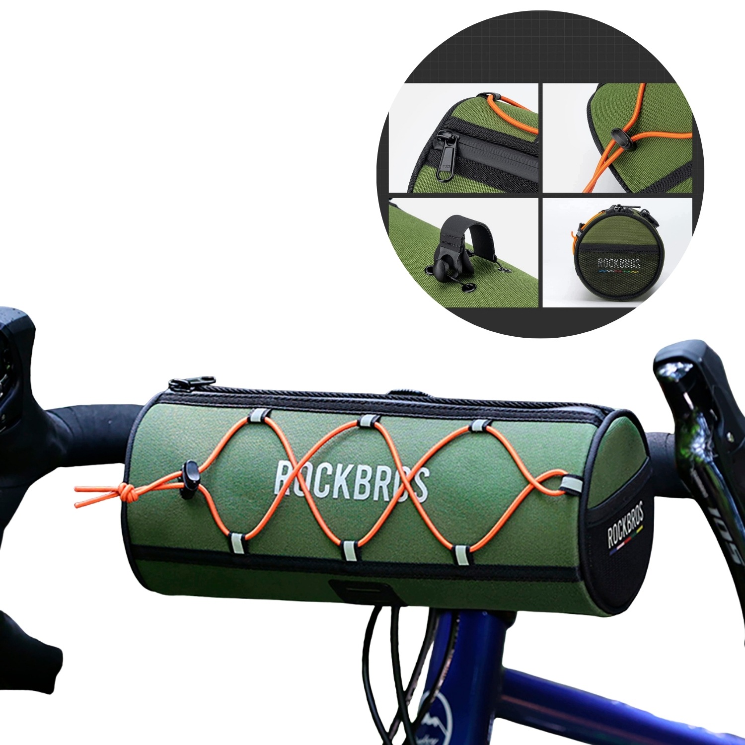Cyklistická Brašna Taška Na Řídítka Pro Telefon 1,5L Voděodolná Rockbros