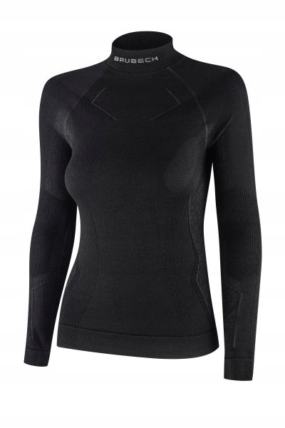 Bluzka termoaktywna Brubeck Extreme Merino damska kolor czarny rozmiar XL