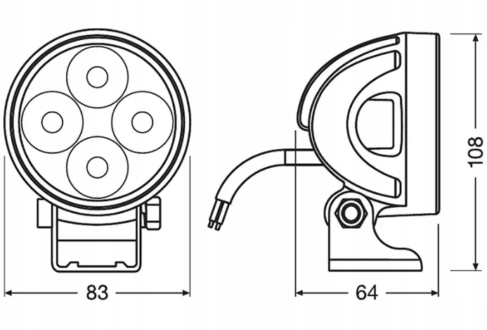 Lampa drogowa LEDriving Round VX80-WD LEDDL119-WD OSRAM Producent części Osram