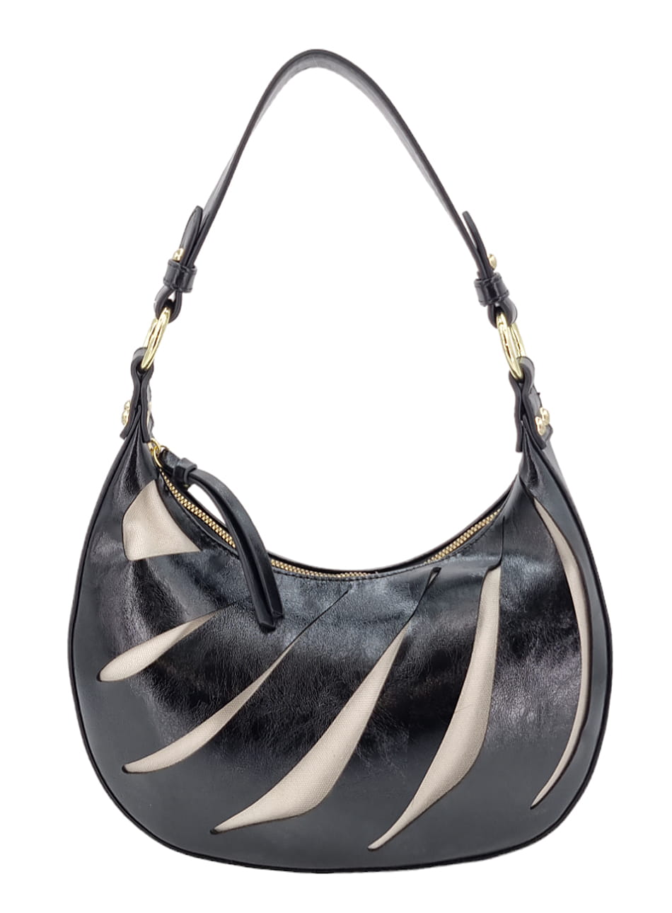 Černá klasická dámská kabelka přes rameno Ines Delaure