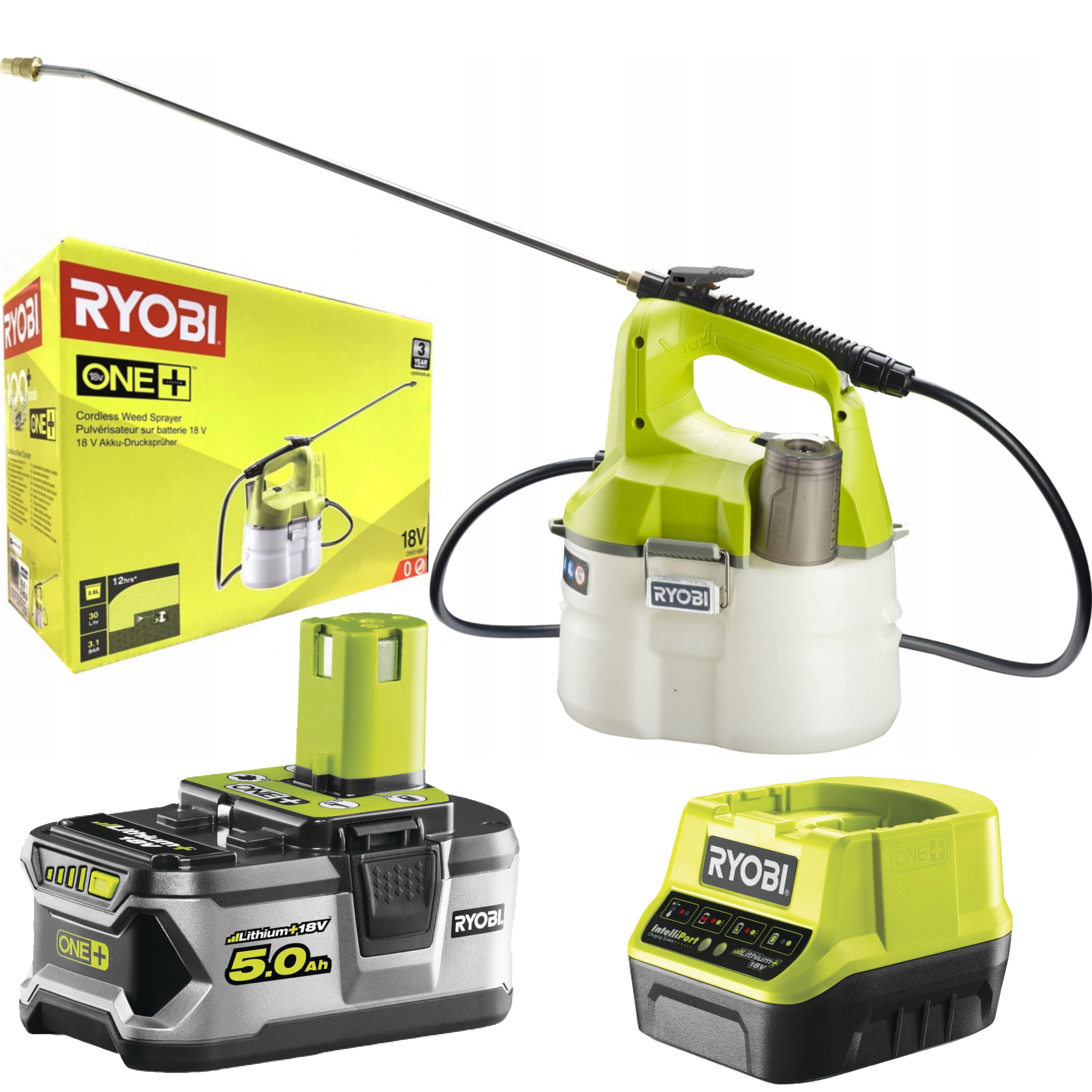 Ryobi Akumulátorový Postrekovač 18V OWS1880 +5Ah .