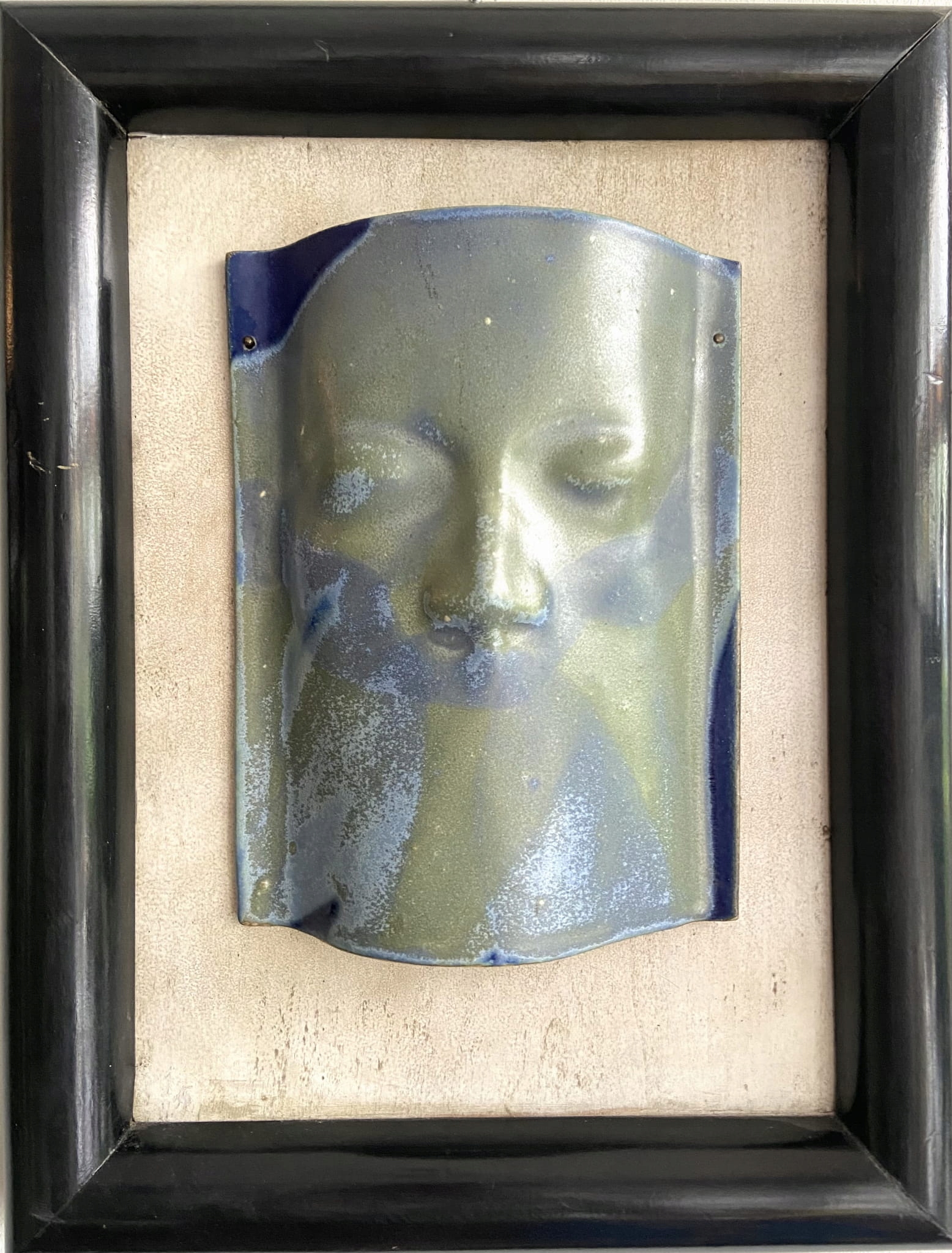 Twarz, płyta ceramiczna, XX w.